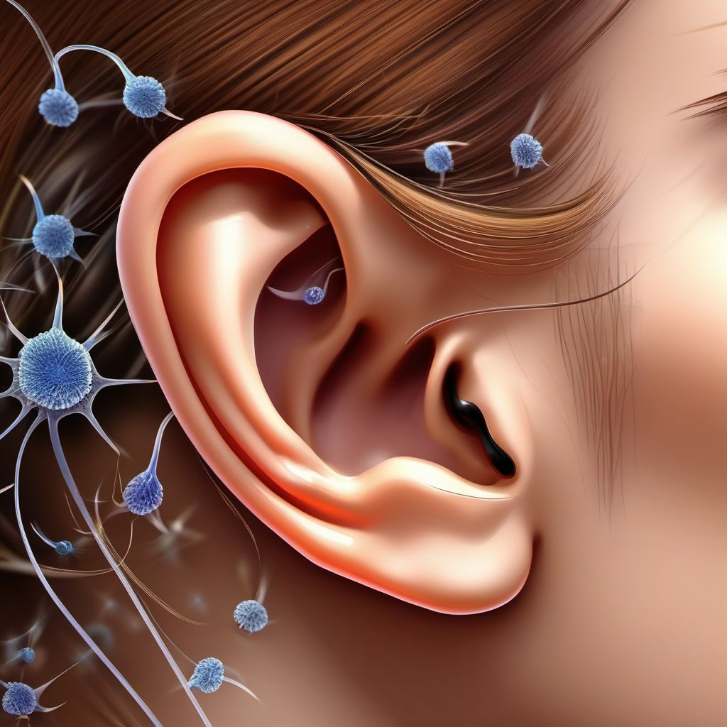 Other infective otitis externa digital illustration