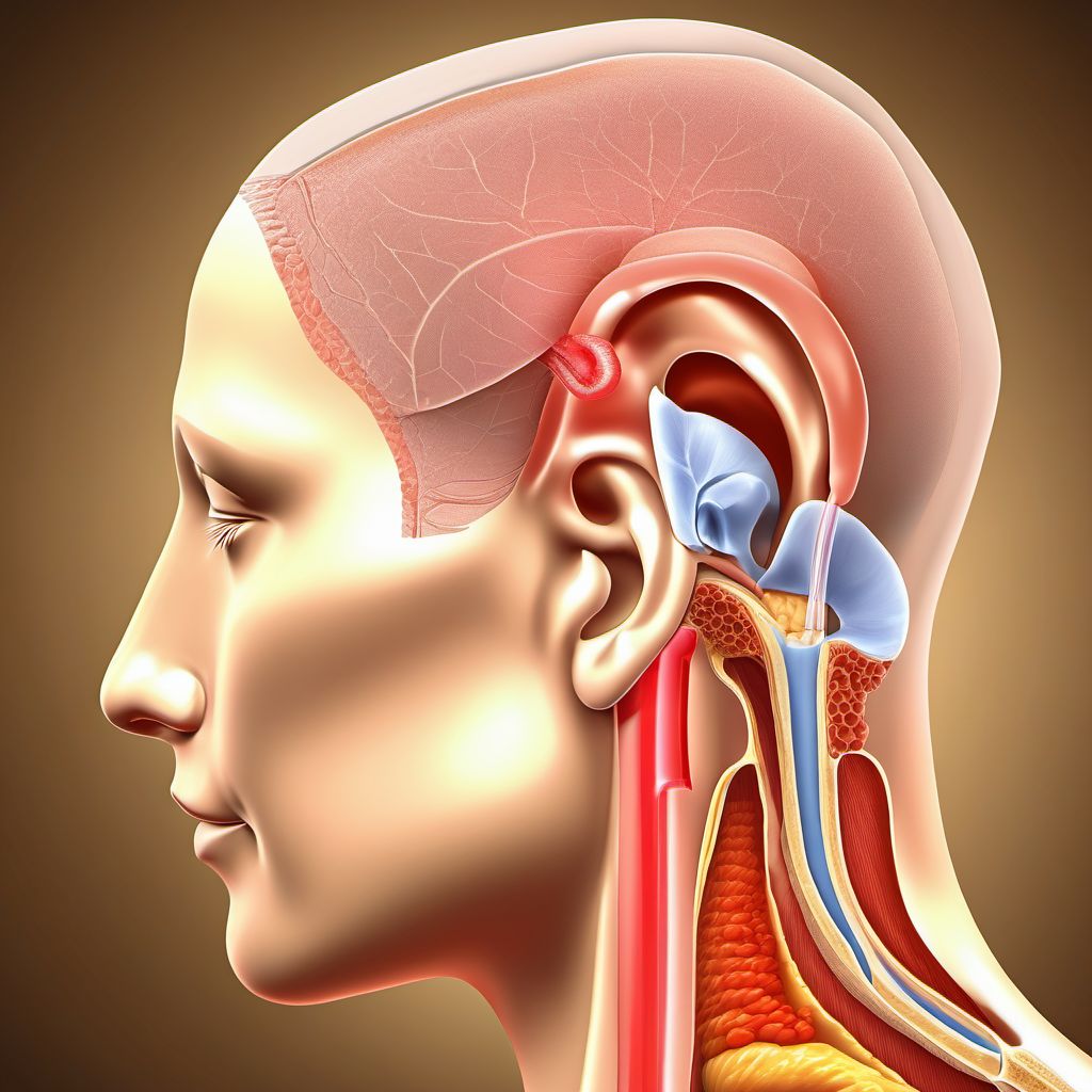 Acquired stenosis of external ear canal, unspecified digital illustration