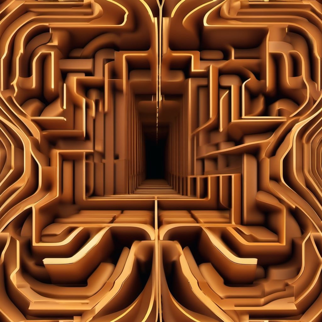 Labyrinthine dysfunction digital illustration