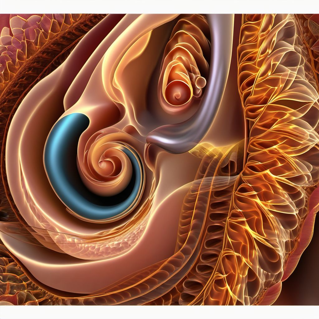 Unspecified disease of inner ear digital illustration