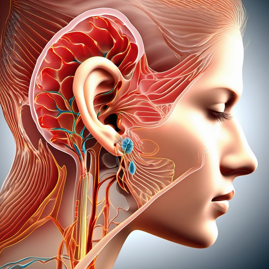 Transient ischemic deafness digital illustration