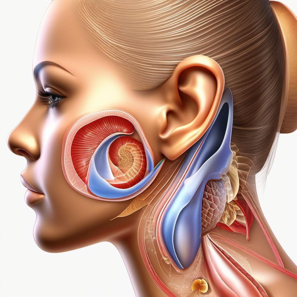 Unspecified disorder of ear digital illustration