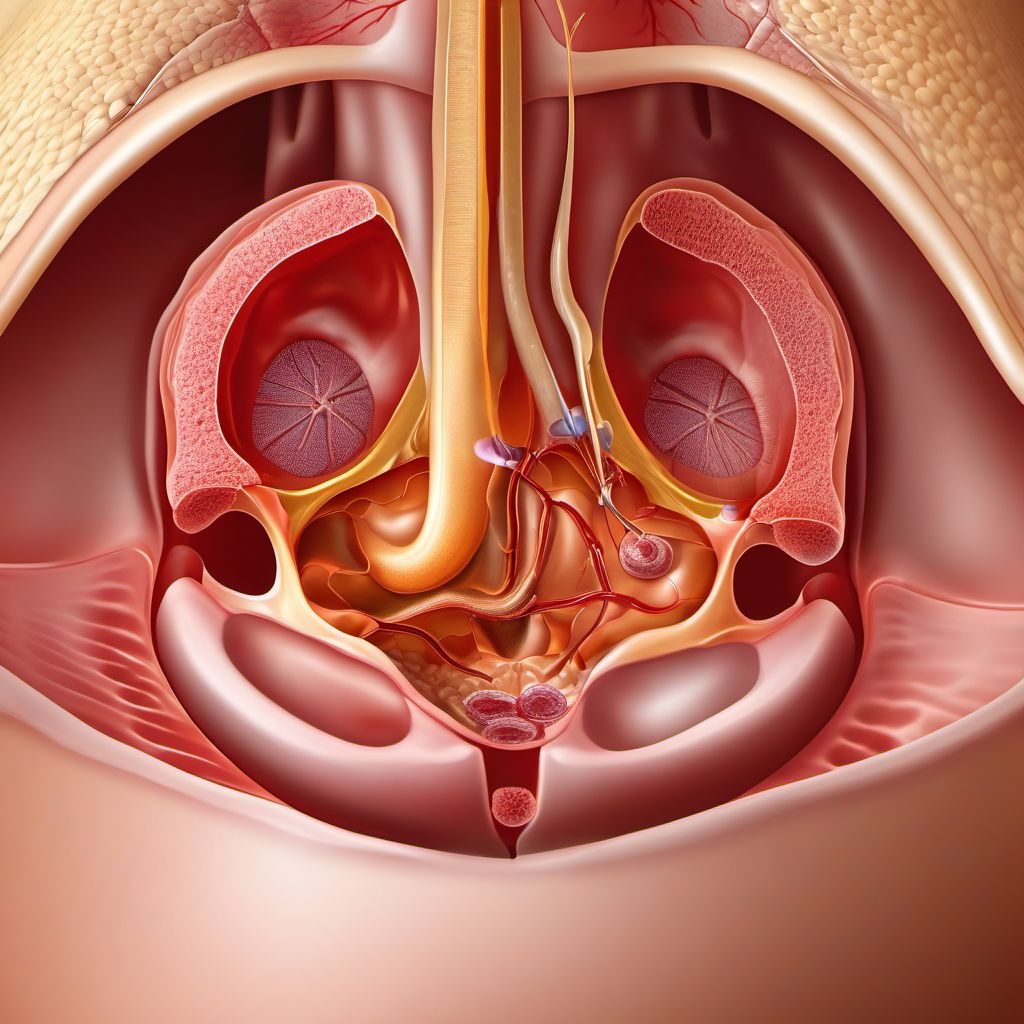 Recurrent cholesteatoma of postmastoidectomy cavity digital illustration