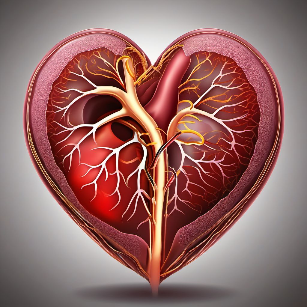 Rheumatic fever with heart involvement digital illustration