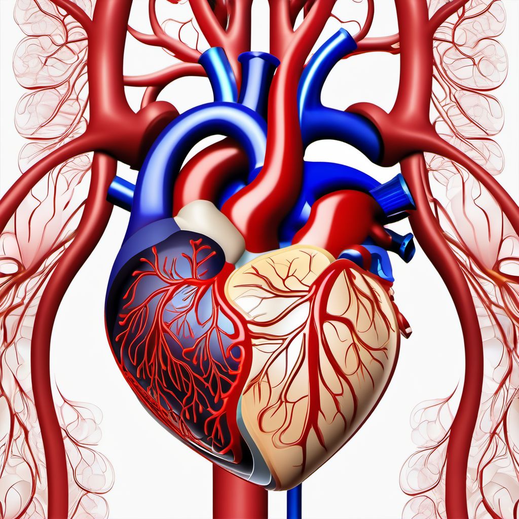 Rheumatic tricuspid valve diseases digital illustration