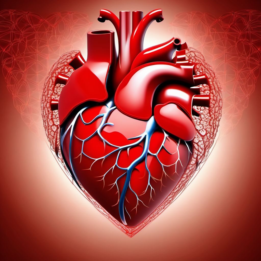 Hypertensive heart disease digital illustration