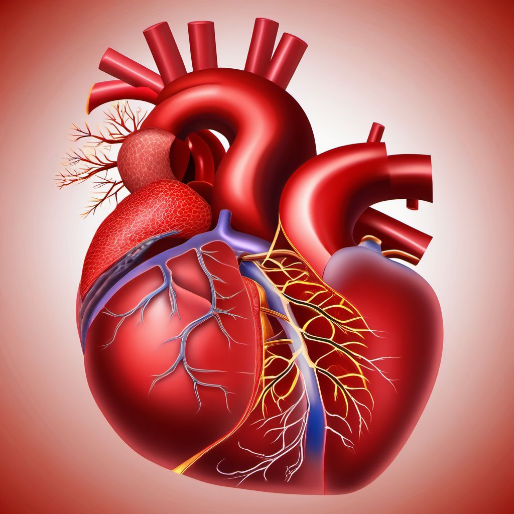 Acute myocardial infarction digital illustration