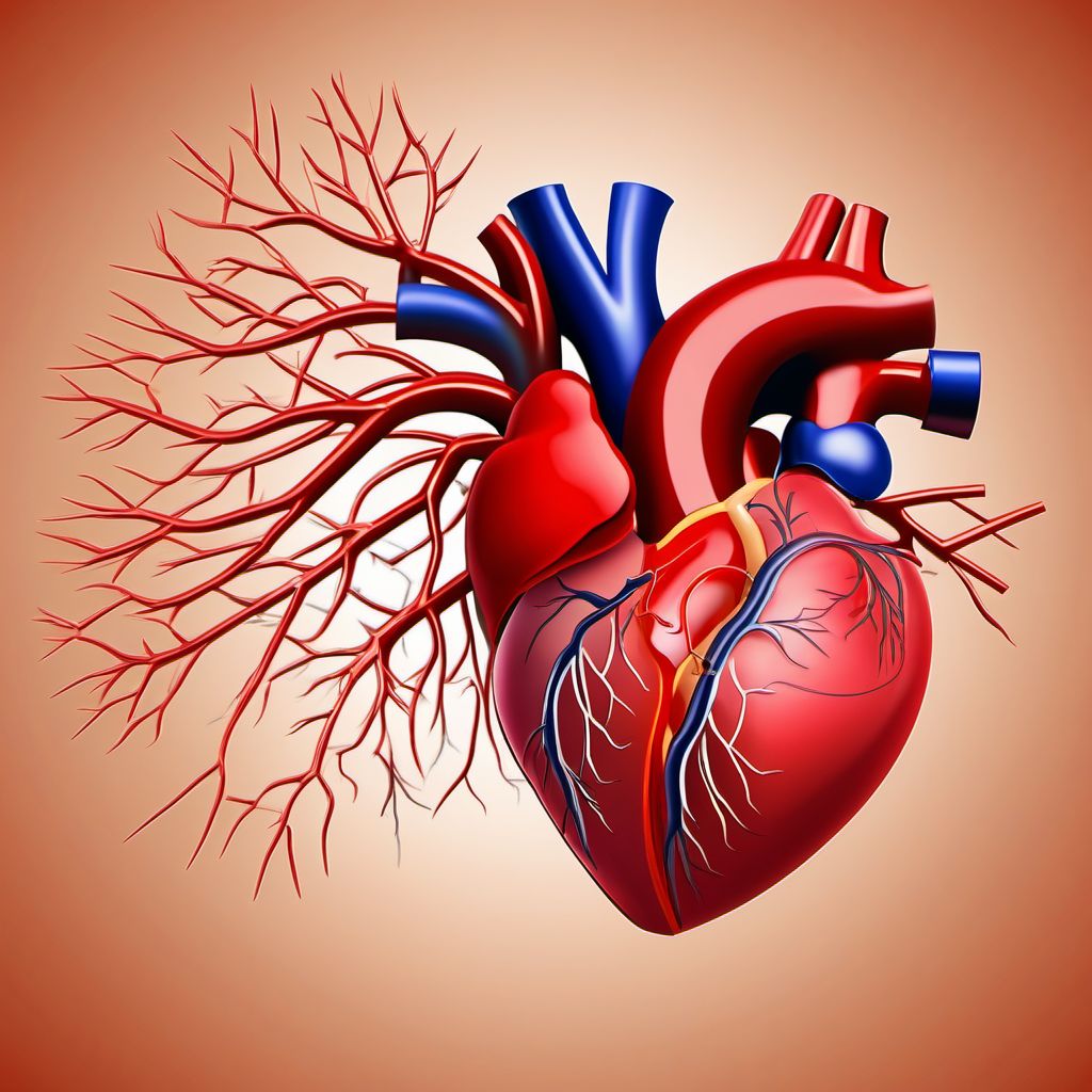 ST elevation (STEMI) myocardial infarction of other sites digital illustration