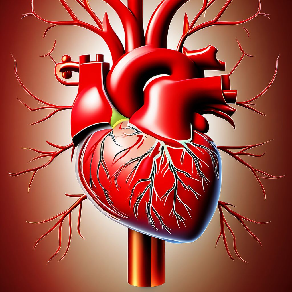 ST elevation (STEMI) myocardial infarction of unspecified site digital illustration