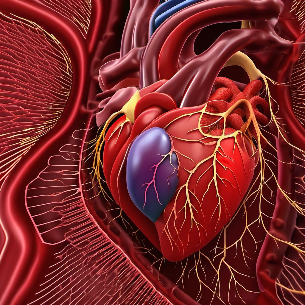 Non-ST elevation (NSTEMI) myocardial infarction digital illustration