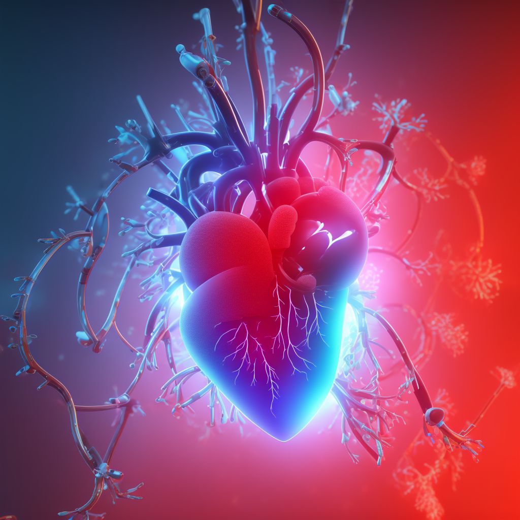 Chronic ischemic heart disease digital illustration