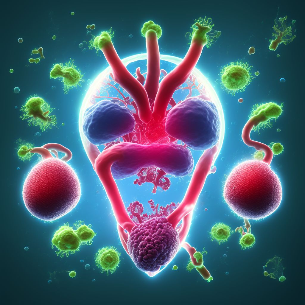 Old myocardial infarction digital illustration