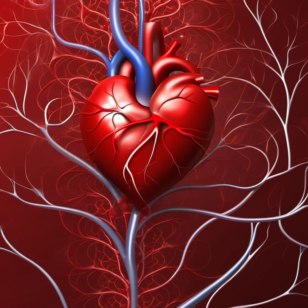 Aneurysm of heart digital illustration