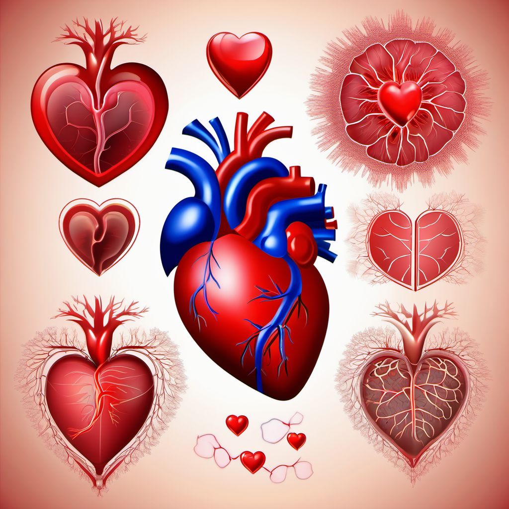 Other forms of chronic ischemic heart disease digital illustration