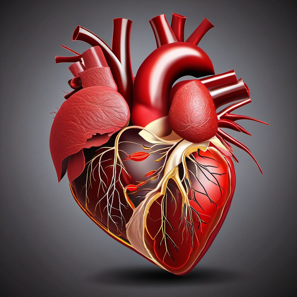 Chronic total occlusion of coronary artery digital illustration