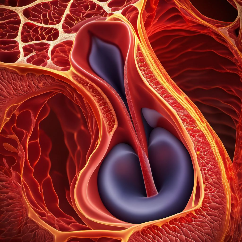 Coronary atherosclerosis due to calcified coronary lesion digital illustration