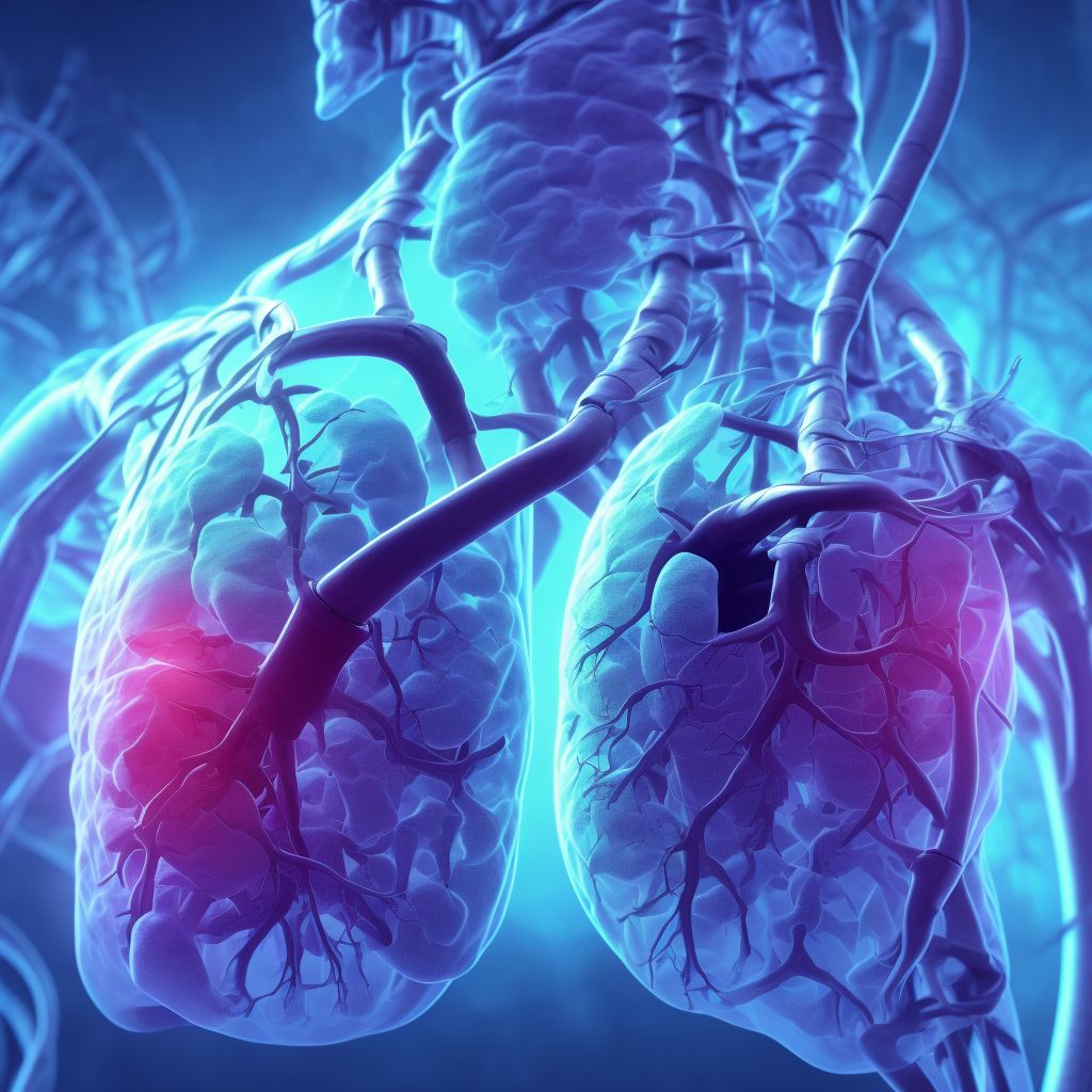 Pulmonary embolism without acute cor pulmonale digital illustration