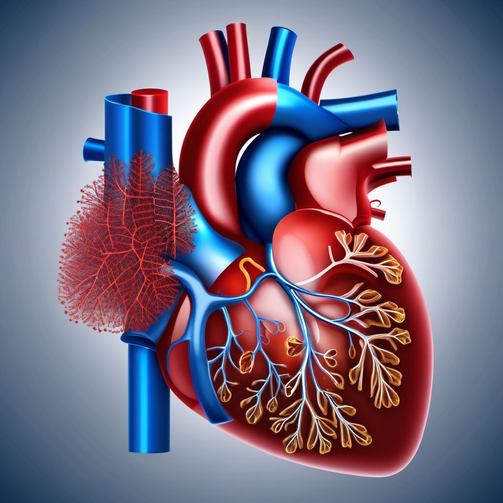 Pulmonary heart disease, unspecified digital illustration