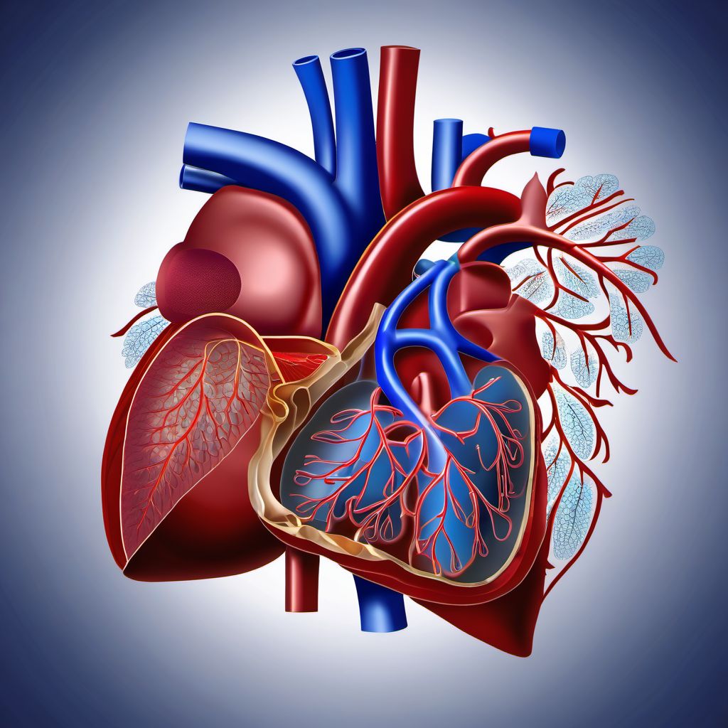 Nonrheumatic pulmonary valve disorders digital illustration