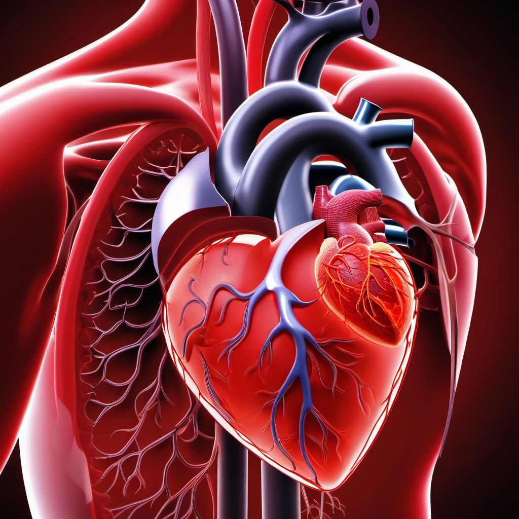 Endocarditis and heart valve disorders in diseases classified elsewhere digital illustration