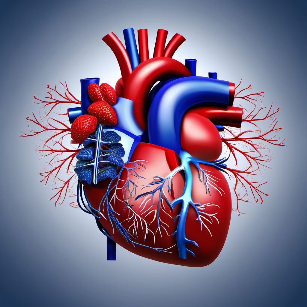 Atrioventricular and left bundle-branch block digital illustration