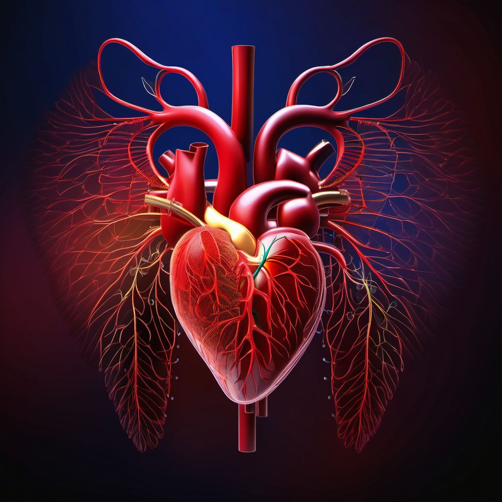 Ventricular fibrillation and flutter digital illustration