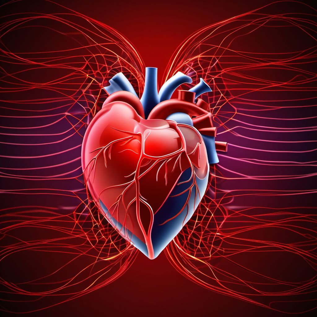 Atrial premature depolarization digital illustration