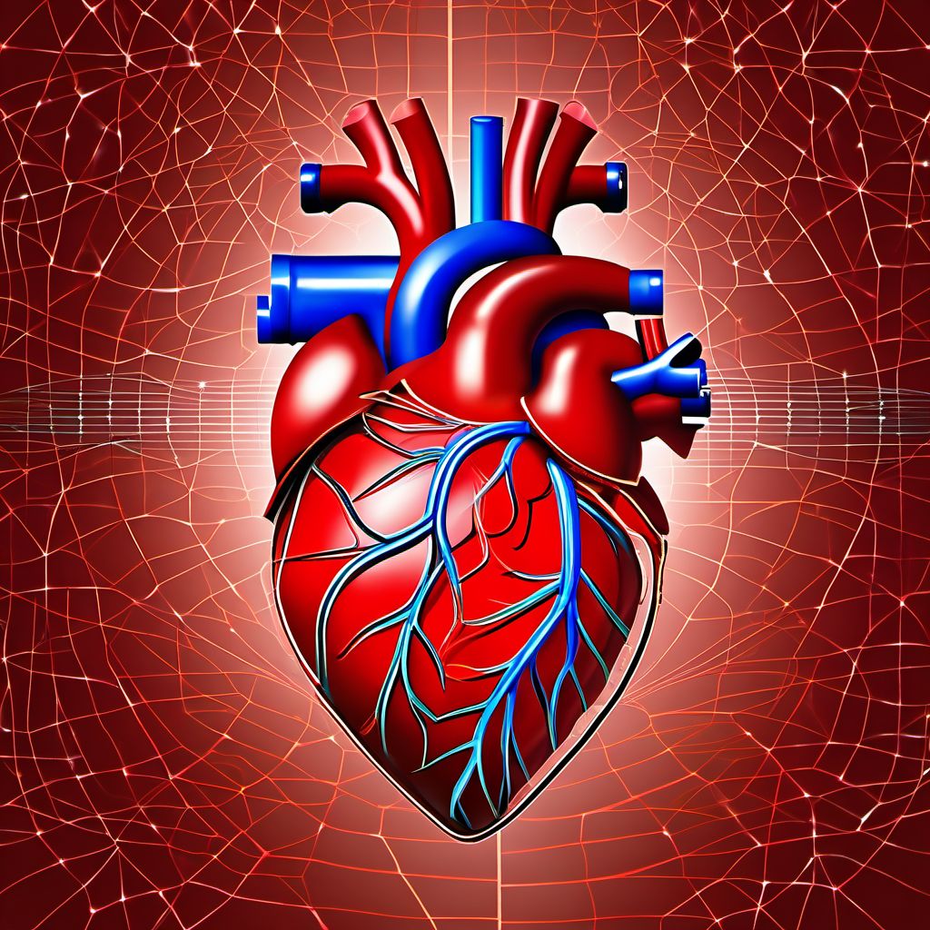 Ventricular premature depolarization digital illustration