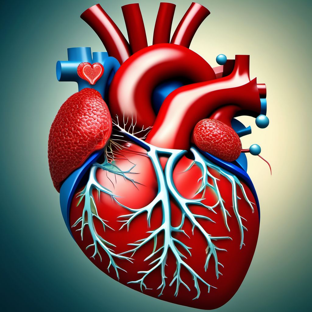 Systolic (congestive) heart failure digital illustration