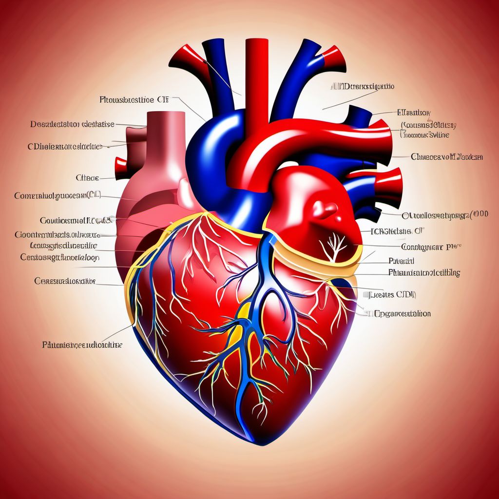 Combined systolic (congestive) and diastolic (congestive) heart failure digital illustration