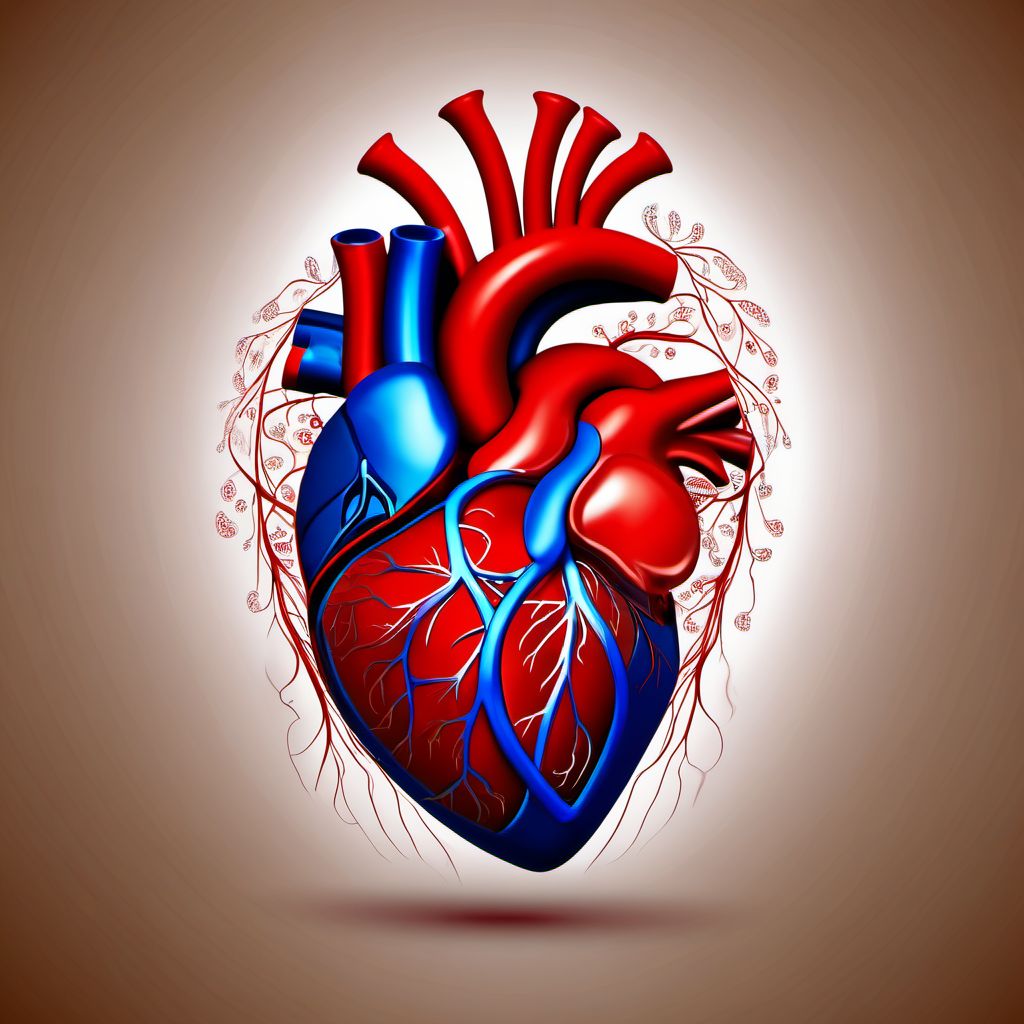 Right heart failure digital illustration