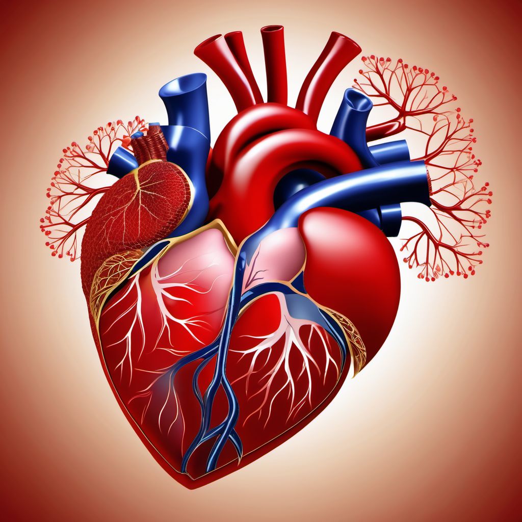 Biventricular heart failure digital illustration