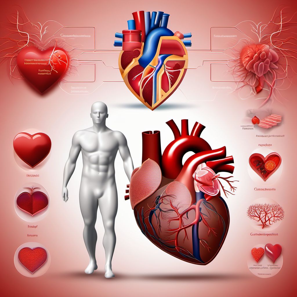 Complications and ill-defined descriptions of heart disease digital illustration