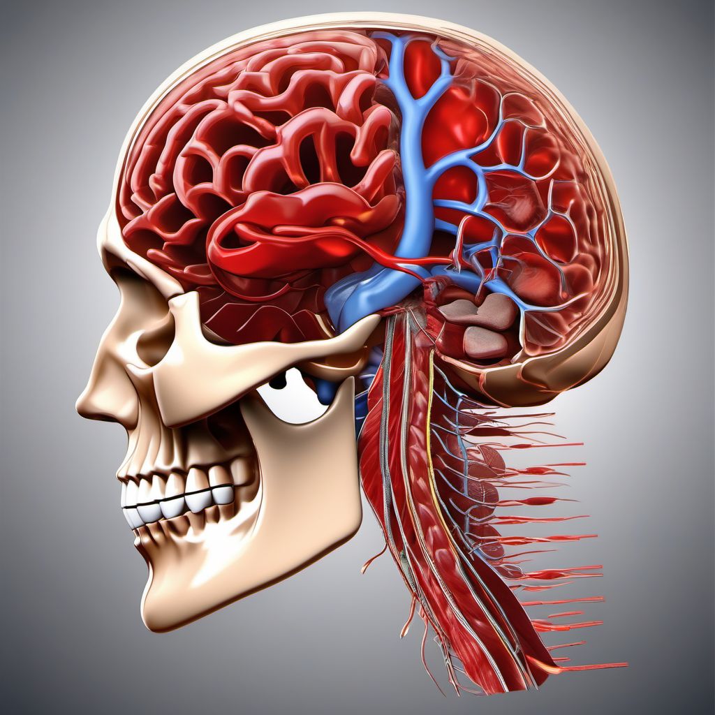 Other nontraumatic subarachnoid hemorrhage digital illustration