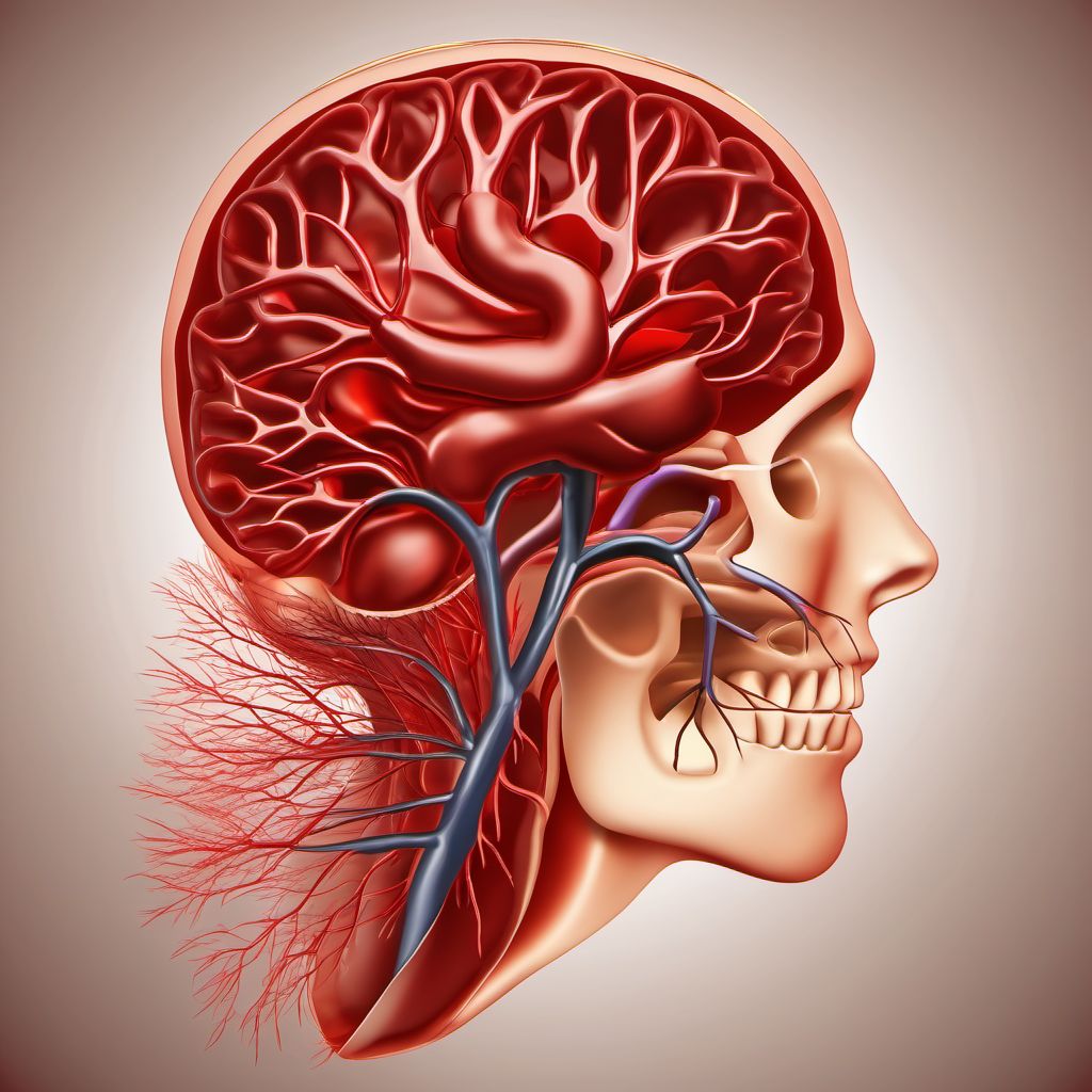 Other and unspecified nontraumatic intracranial hemorrhage digital illustration