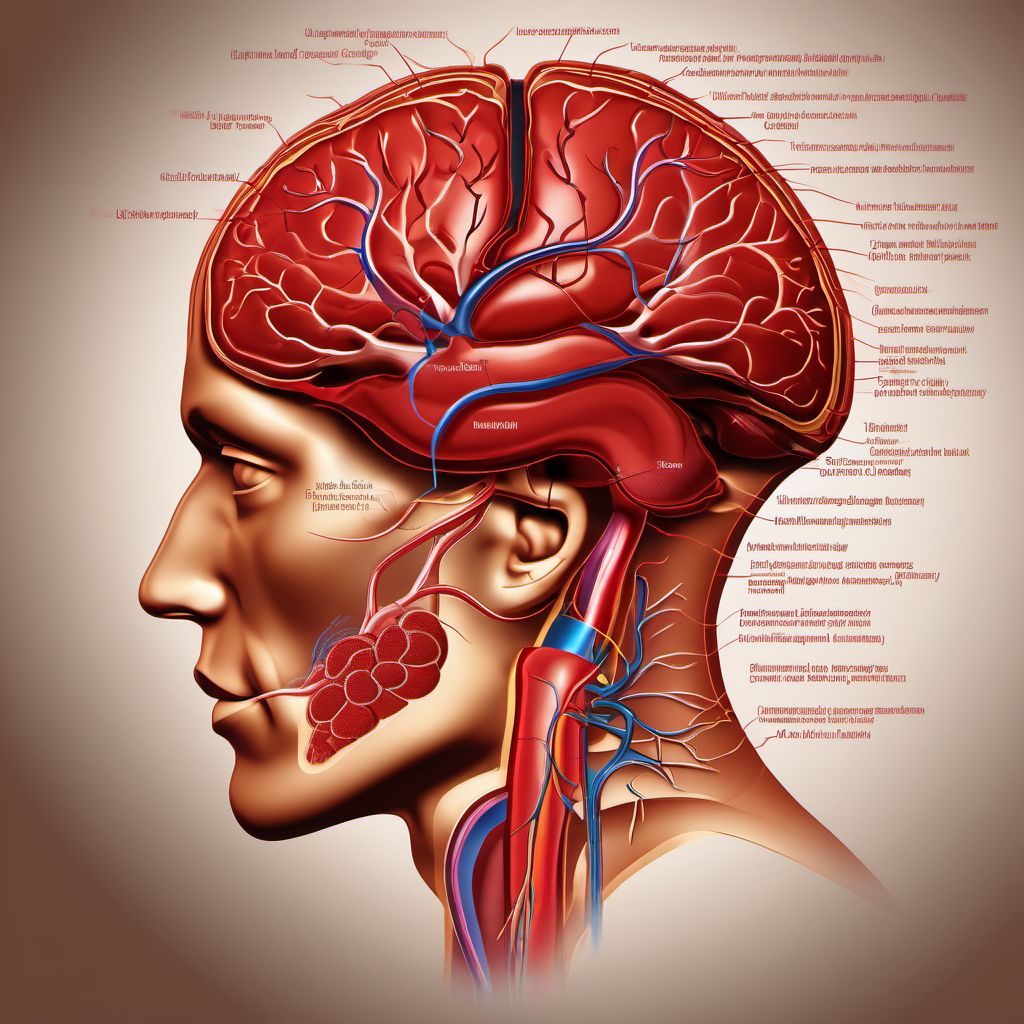 Cerebral infarction digital illustration