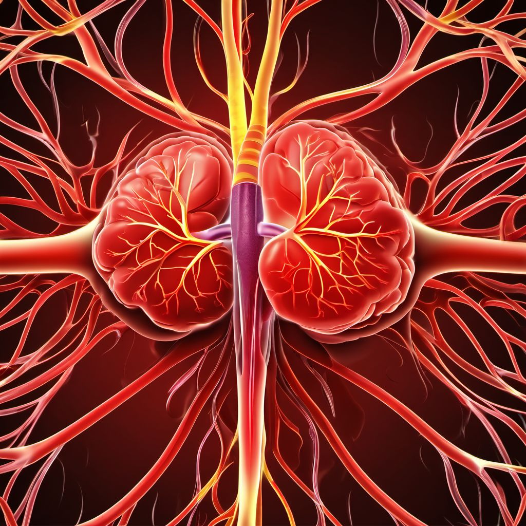 Cerebral infarction due to thrombosis of cerebral arteries digital illustration