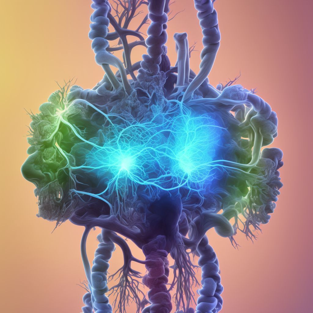 Cerebral infarction due to thrombosis of cerebellar artery digital illustration