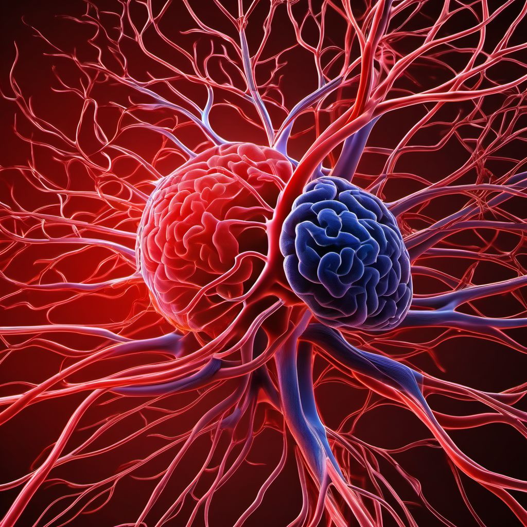 Cerebral infarction due to cerebral venous thrombosis, nonpyogenic digital illustration