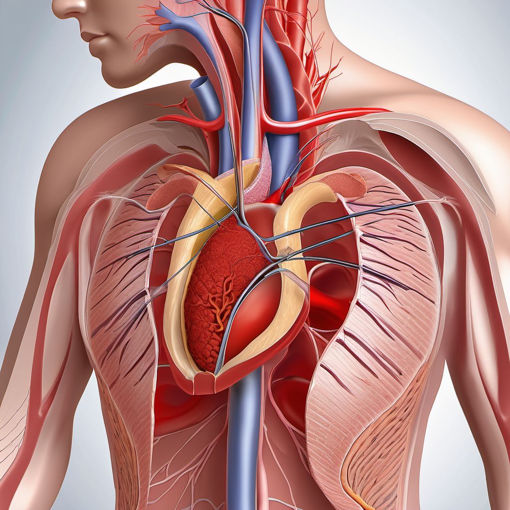 Occlusion and stenosis of basilar artery digital illustration