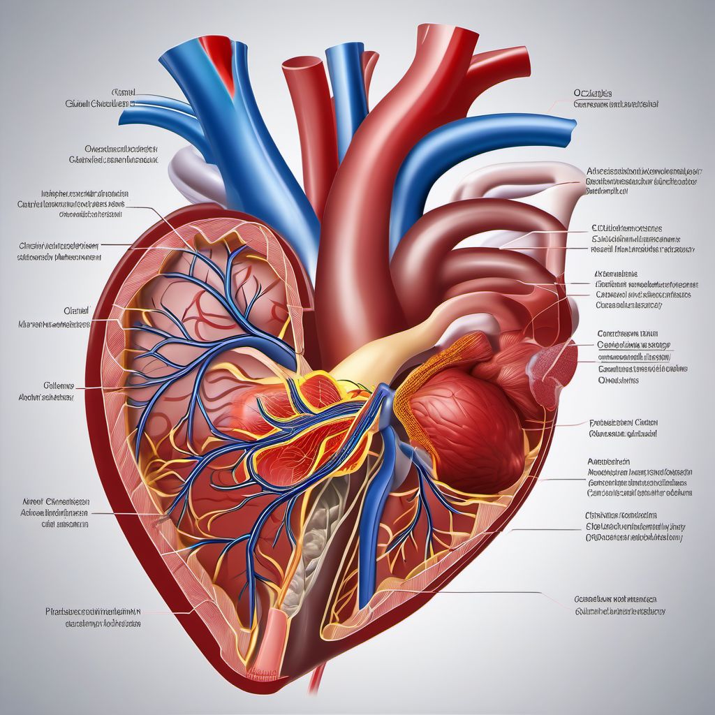 Occlusion and stenosis of cerebral arteries, not resulting in cerebral infarction digital illustration