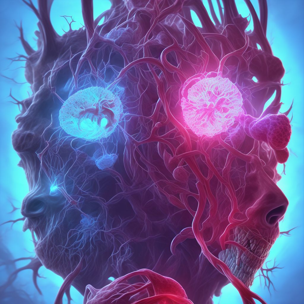 Occlusion and stenosis of middle cerebral artery digital illustration