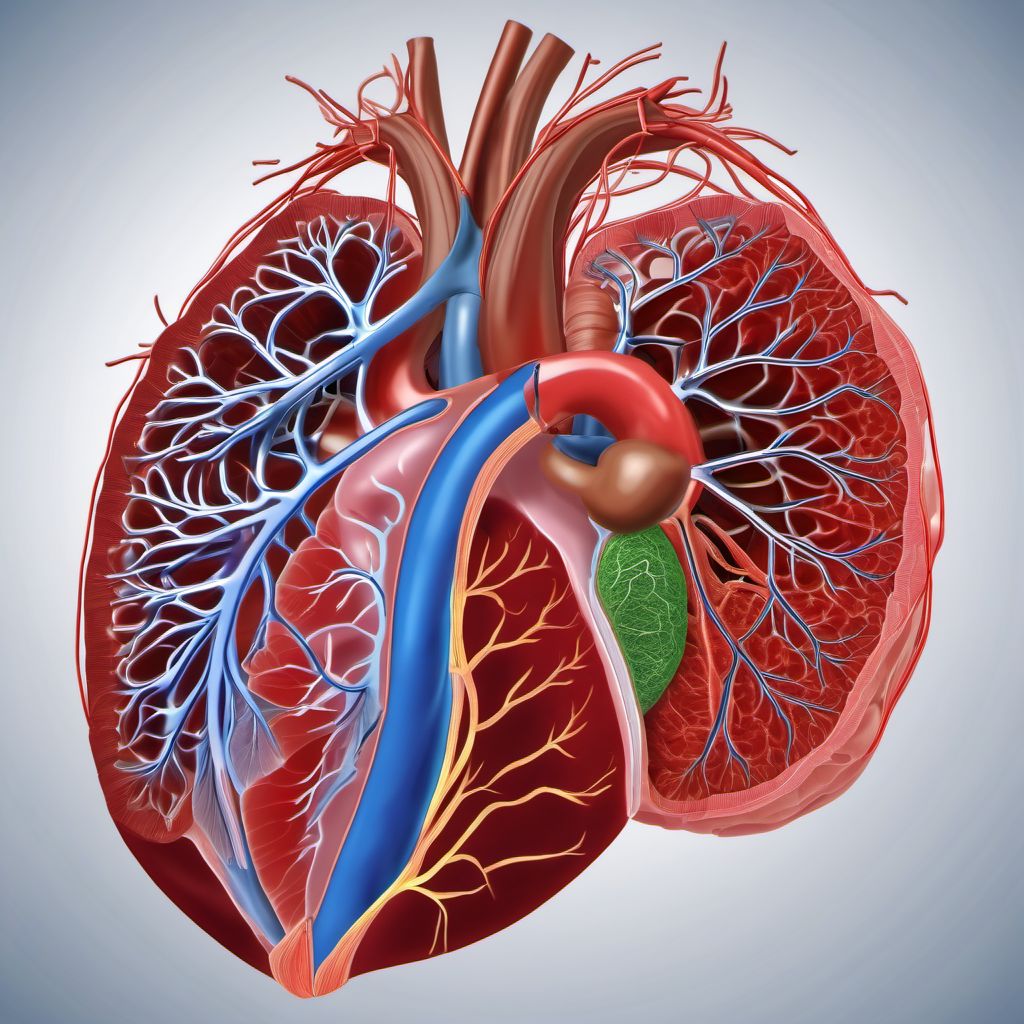 Occlusion and stenosis of anterior cerebral artery digital illustration