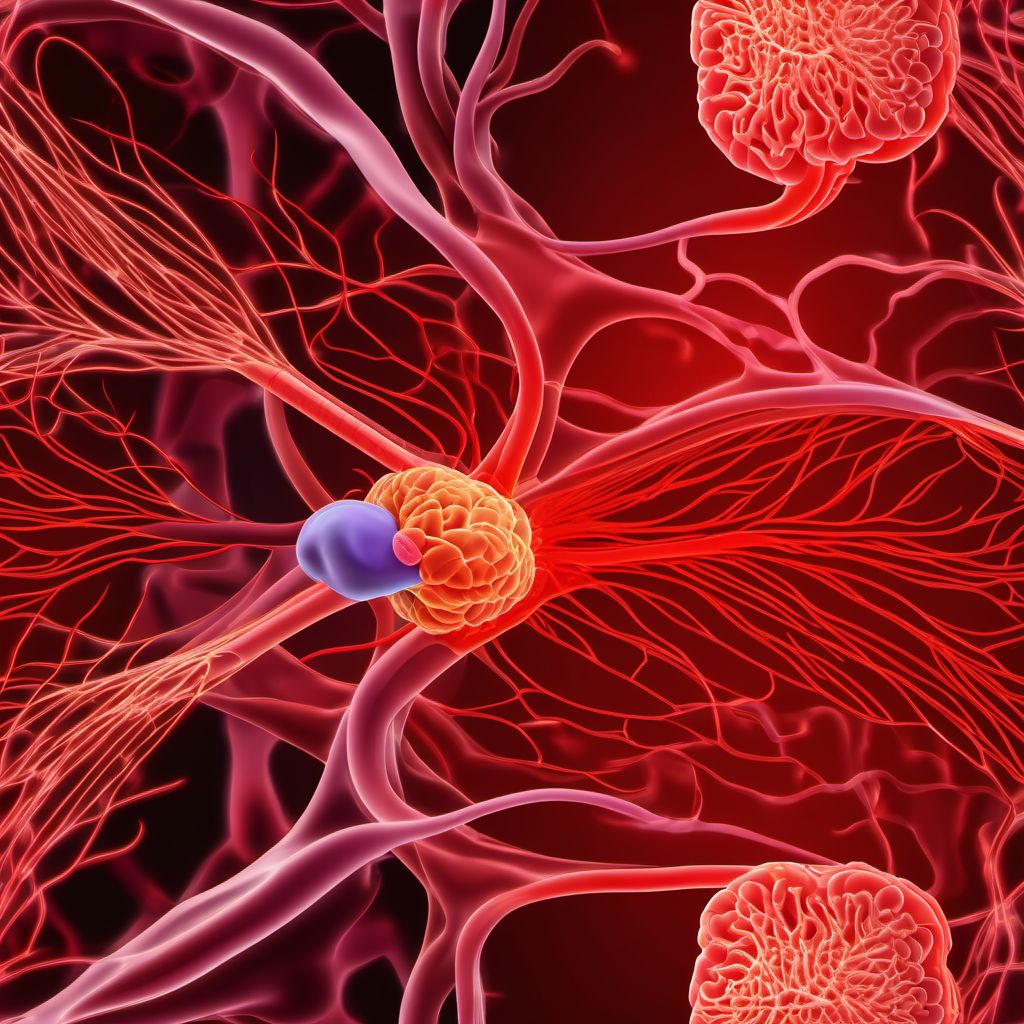 Occlusion and stenosis of other cerebral arteries digital illustration