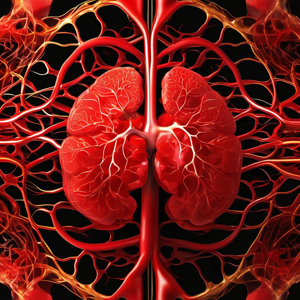 Sequelae of cerebrovascular disease digital illustration