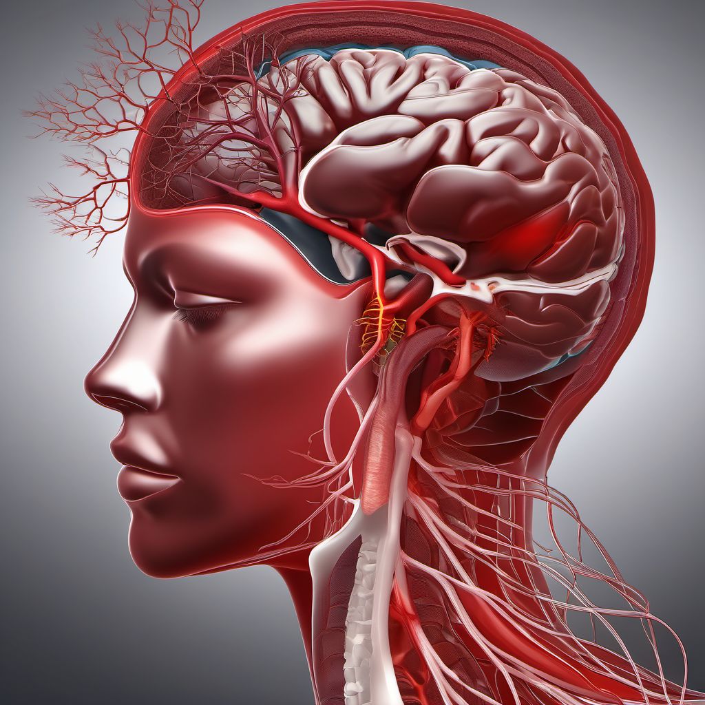 Other sequelae of nontraumatic subarachnoid hemorrhage digital illustration