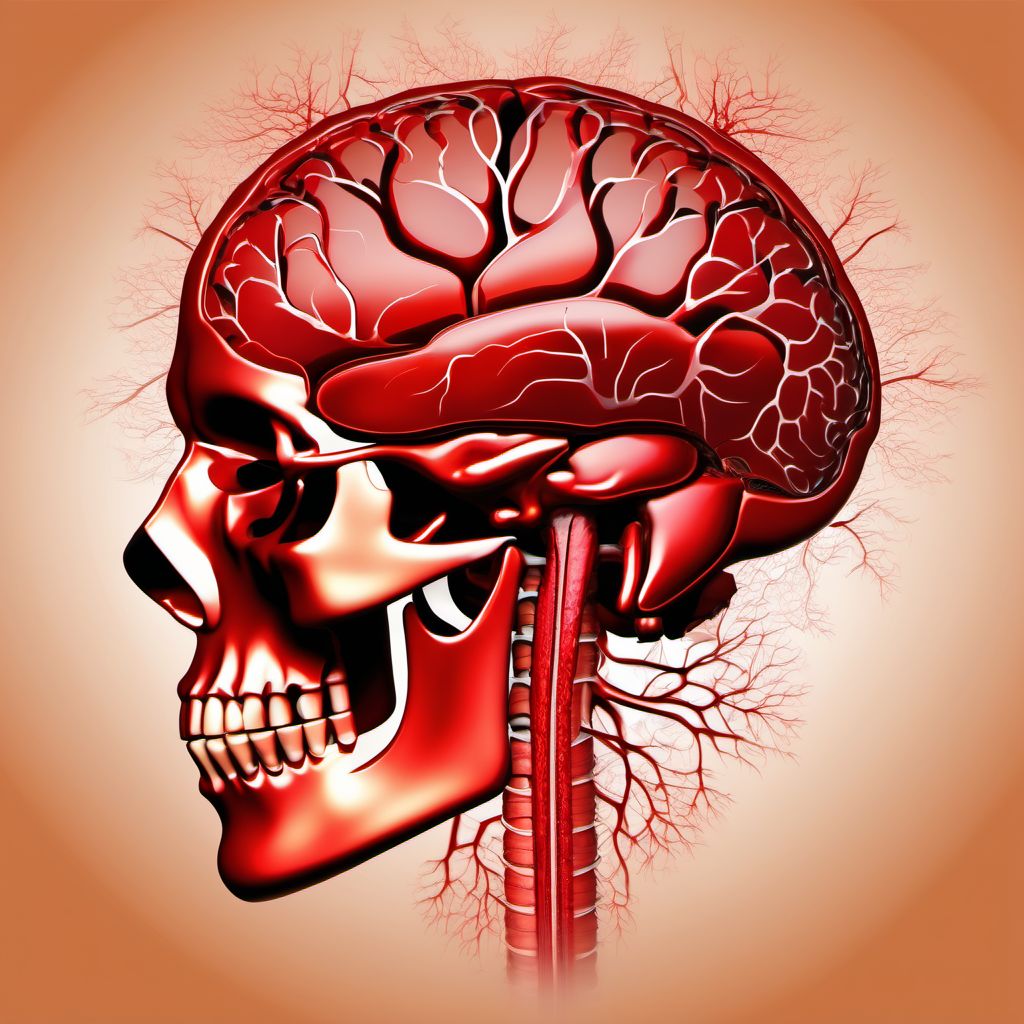 Other sequelae of nontraumatic intracerebral hemorrhage digital illustration