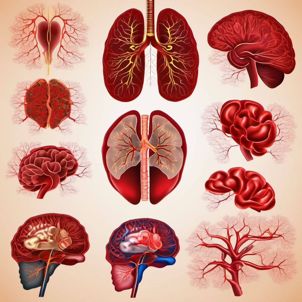 Sequelae of other nontraumatic intracranial hemorrhage digital illustration