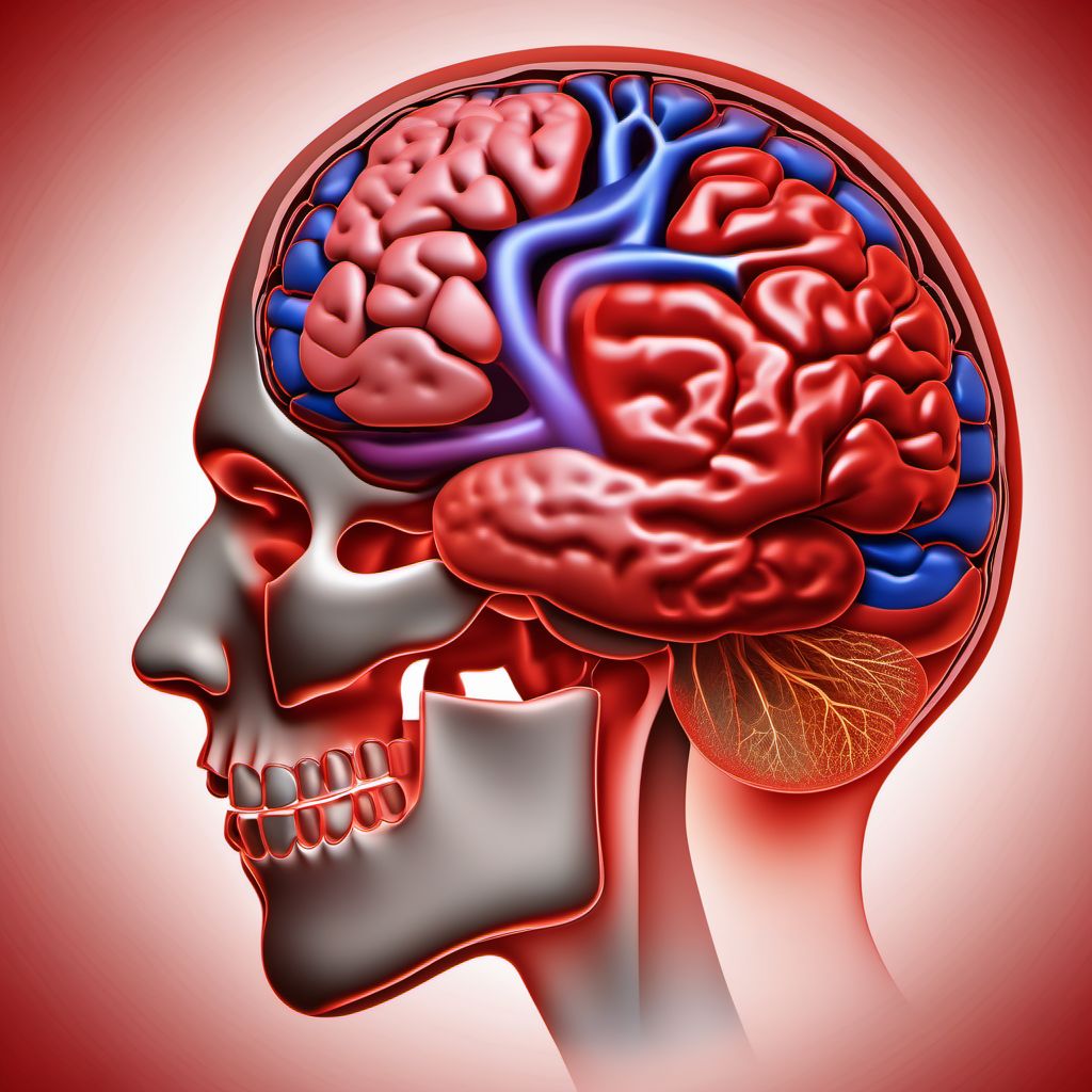 Cognitive deficits following other nontraumatic intracranial hemorrhage digital illustration