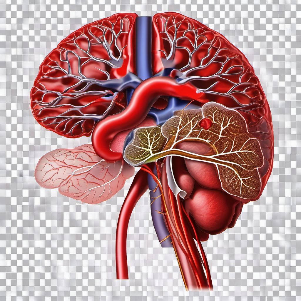 Other sequelae of other nontraumatic intracranial hemorrhage digital illustration